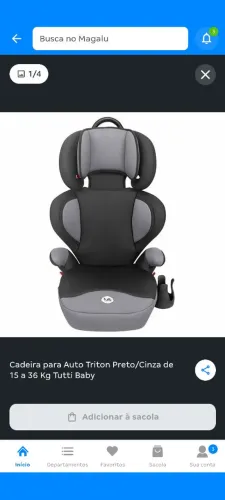 cadeira Tuti baby carro 