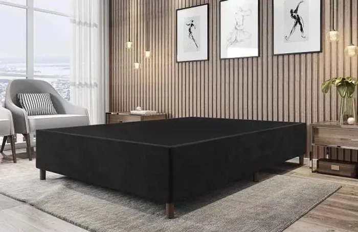 Base box de casal preto