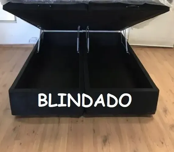 Cama Bau Queen Blindada, Preço de Fábrica, Entrega Hoje, Cartão 12x, FRETE GRÁTIS!