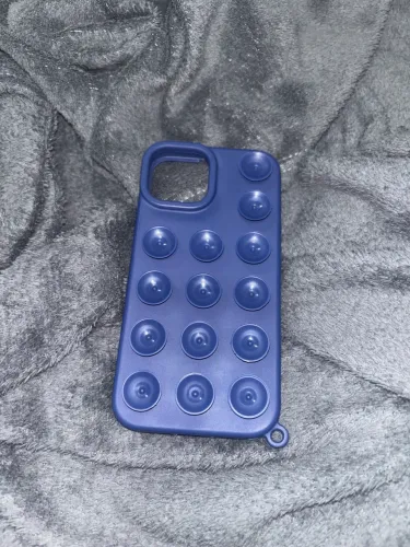 capinha de ventosa iPhone 15 azul escuro