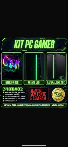 Kit PC GAMER R$750 a vista