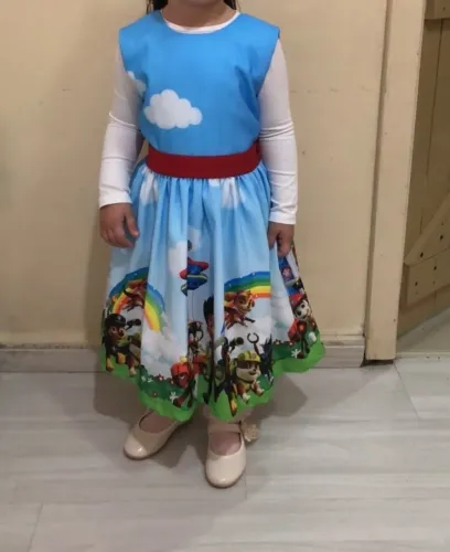 Vestido infantil Patrulha Canina