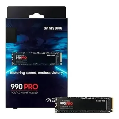SSD Samsung 990 PRO 1TB NVMe M.2 2280 (Leitura até 7450MB/s e Gravação até 6900MB/s)