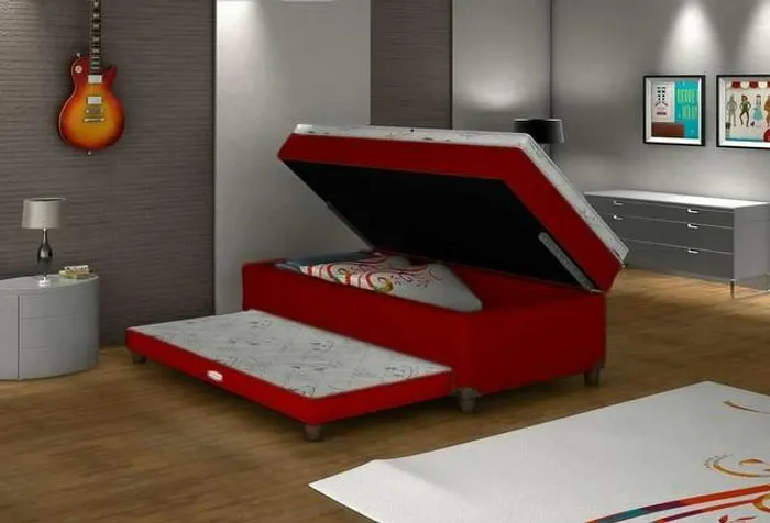 Cama solteiro box baú com cama auxiliar 12 x R$ 119.00