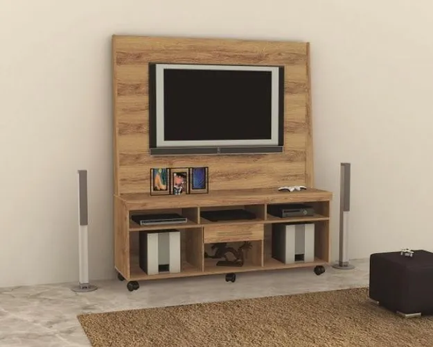 Home com Rodízios Inovare amadeirada  Entrega e Montagem Grátis 