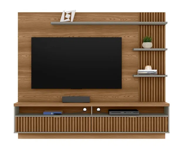 Painel Home Araruna Amendoa.Titanio Até 12x