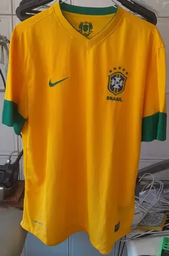 CAMISA SELECAO BRASIL NIKE 2012 UNIF. 1 AMARELA FRETE GRATIS