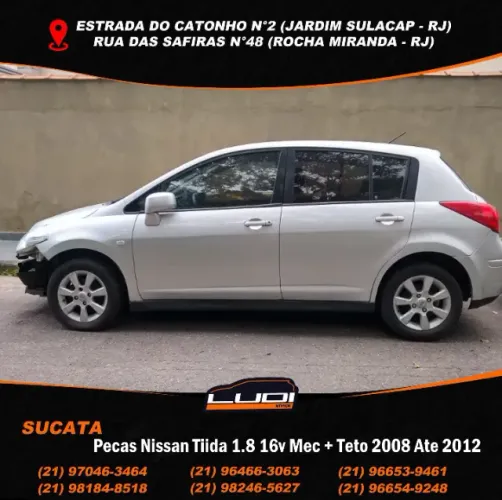 Pecas Nissan Tiida 1.8 16v Mec + Teto 2008 Ate 2012