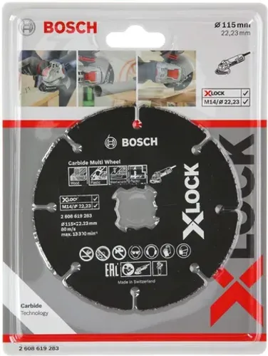 Bosch Disco De Corte Multimaterial X-Lock Carbide 115Mm