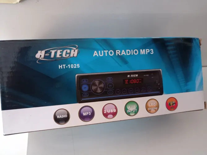 Auto rádio H-Tech HT-1025 c/bluetooth Aux 2 USB novo instalado na oferta so 110,00