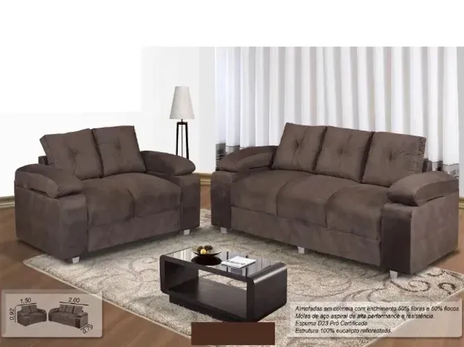 Sofá Conjunto 3x2 Lugares Modelo Compacto. São Produtos Novos Direto da Fábrica P/Sua Casa
