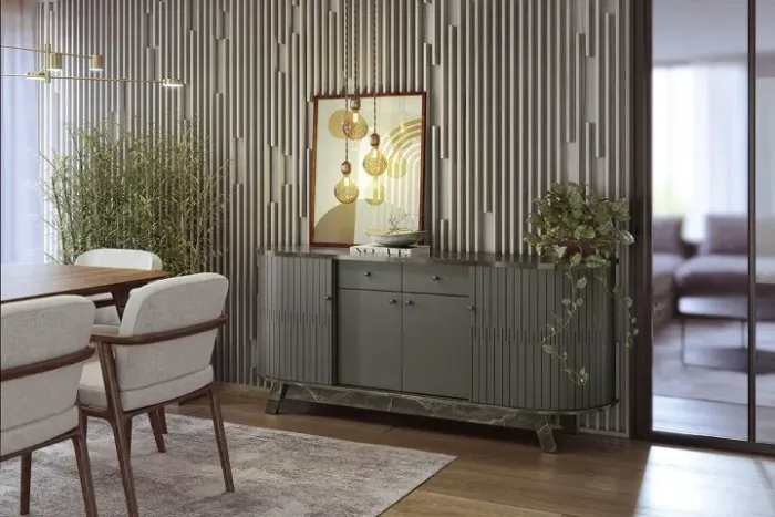 Buffet Monaco Jade/Oliva Frete Grátis - Até 12x