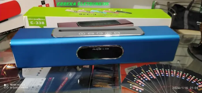 SoundBar modeloC-338 visor digital radio FM com auto sintonia som de qualidade