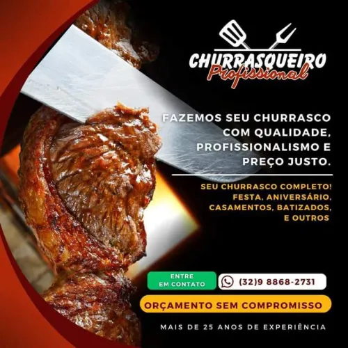 Churrasqueiro Profissional - Seu Churrasco Completo!