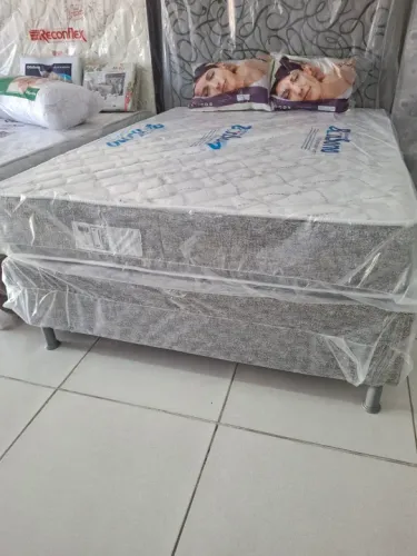 Cama Box Casal com Colchão OrtopédicoD.65 max firme ortopédico 100%espuma