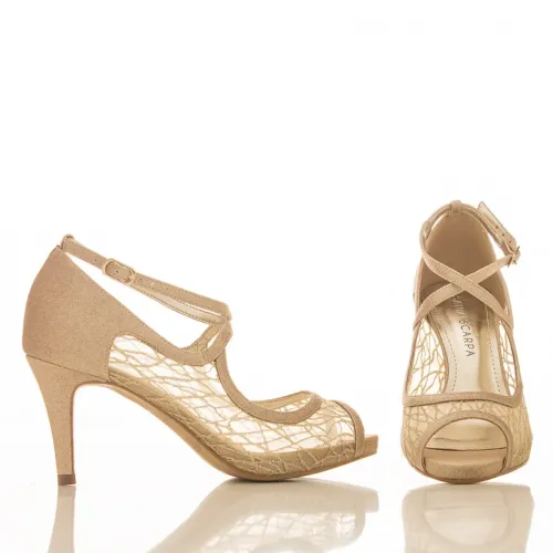 Sapato lindo dourado Santa Scarpa 37