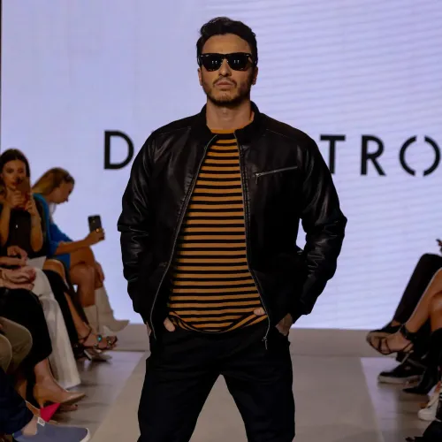 Jaqueta masculina de couro tamanho M