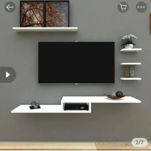 Kit Rack Suspenso 5 Peças em MDF Branco / Leia a descrição do anúncio