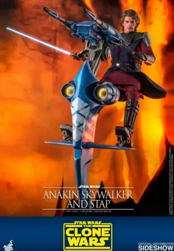 Hot Toys Anakin Skywalker Clone Wars 1/6 With Stap Jedi star Wars guerras clonicas 