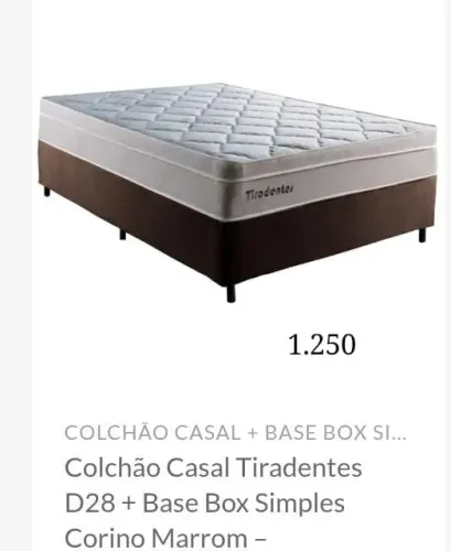 Colchão Casal + Base Box Simples