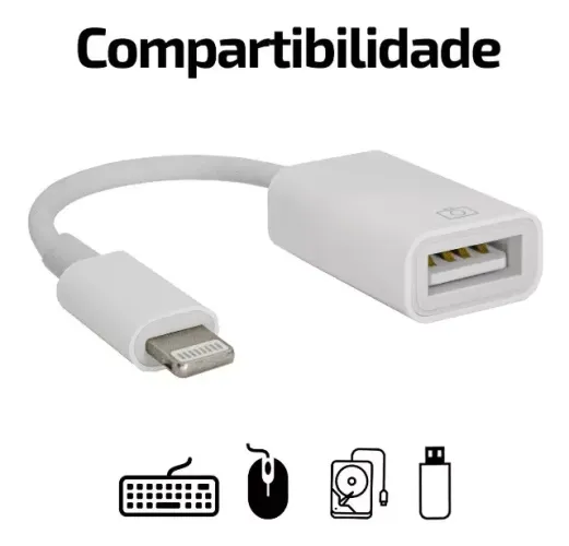 Cabo Adaptador OTG Para Iphone IOS USB 3.0