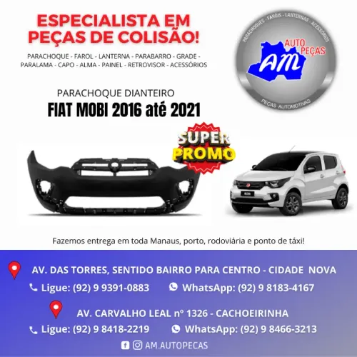 parachoque mobi 2017 até 2021