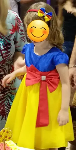 Vestido Infantil Branca de Neve 