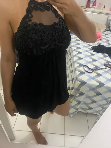 Vestido balone zara preto