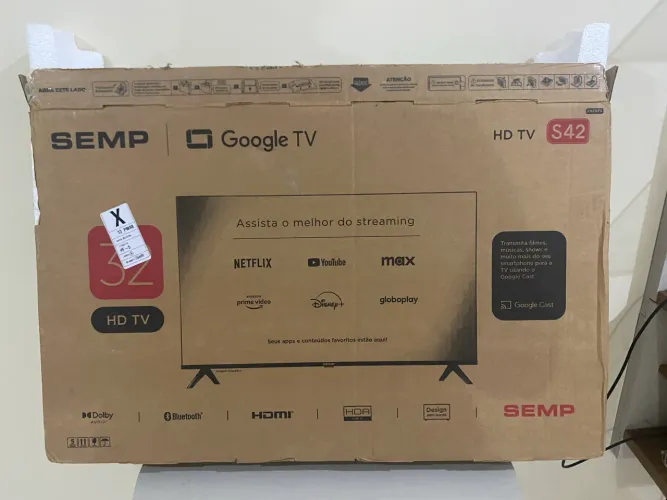 Caixa para TV  de 32 polegadas Vazia - para Mudança - 15,00