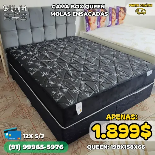 Cama box Queen molas Ensacadas