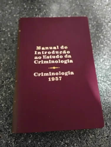 Livro Manual de Introdução ao Estudo da Criminologia - 1957