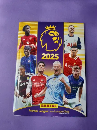 Álbum Premier League 2025 kit raro + 6 figuras