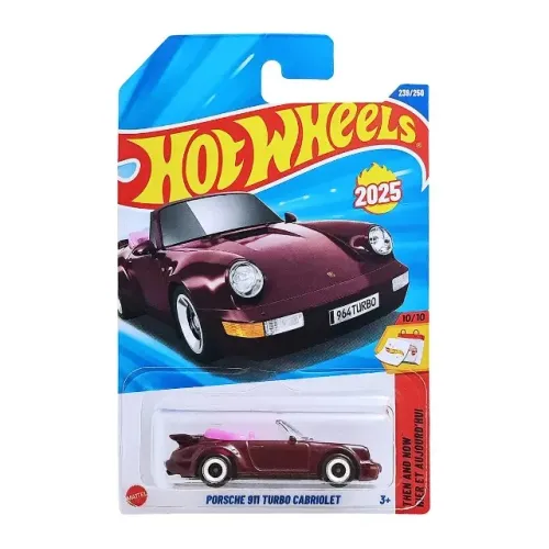 Hot Wheels Carrinho Porsche 911 Turbo Cabriolet Miniatura