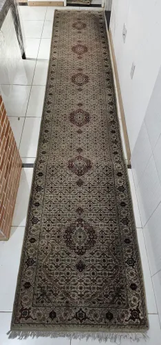 Antiguidades, tapete persa passadeira original, decoração