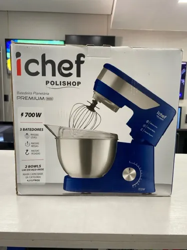 Batedeira Planetária Premium inox ichef polishop nova!