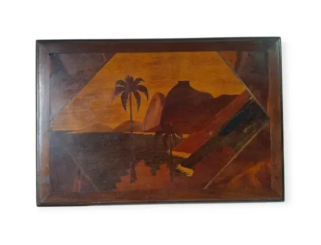 Antiga Caixa Machetada Cena Rj Pedra Da Gávea C/ Divisória