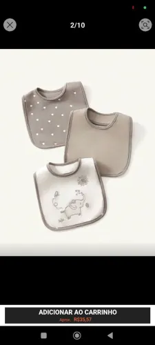 Conjunto de 3 Babadores Cozy Pixies Cozy Cub Elefante