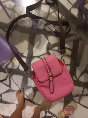 Bolsa de ombro rosa