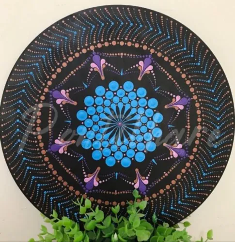 Últimas Mandalas em Pontilhismo Artesanal em Madeira