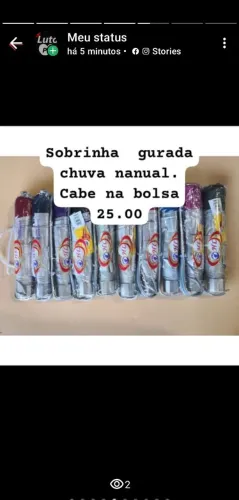Sobrinha quarda chuva manual