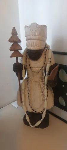 Imagem orixa oxalá em madeira 
