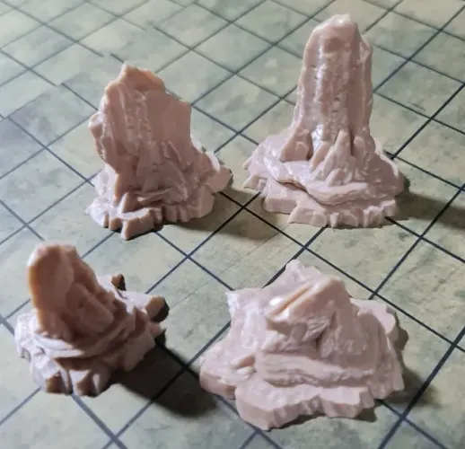 kit 4 rochas montanhas cenário tile rpg scenery deserto 3.5 warlock modular dungeons and d