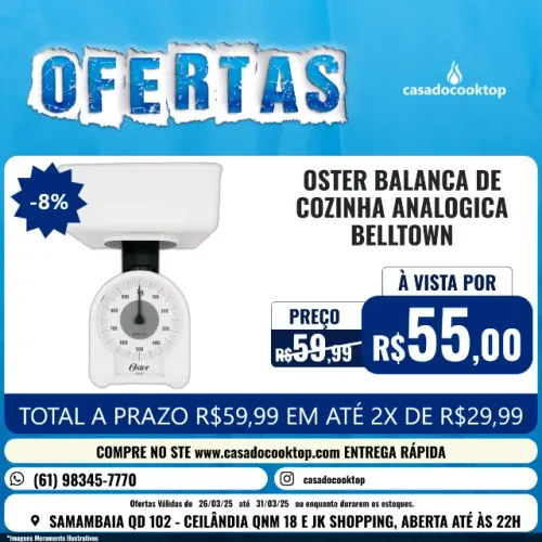 OSTER BALANCA DE COZINHA ANALOGICA BELLTOWN