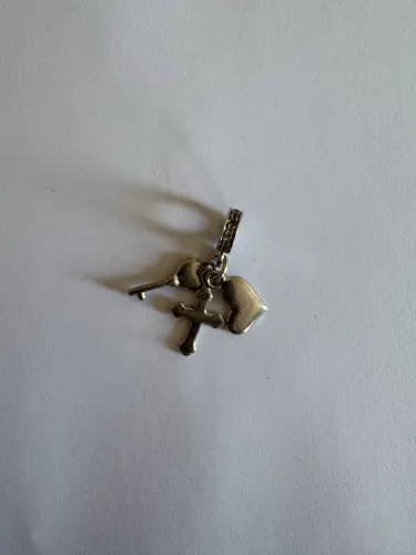 Pingente Life Vivara Coração Chave Cruz Prata 925