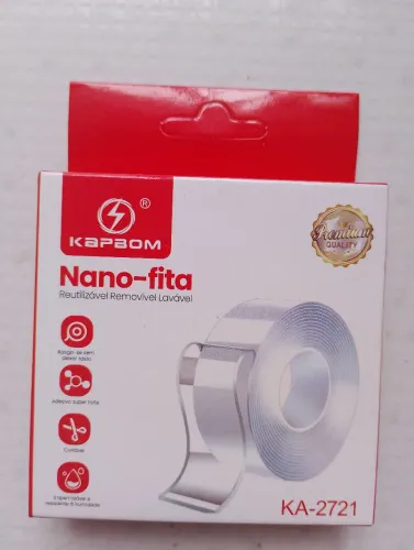 Nano Fita Adesiva Reutilizável - Fixação Versátil!
