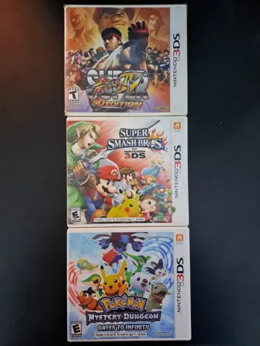 Jogos Nintendo 3ds (LEIA A DESCRIÇÃO) - Super Smash Bros - Street Fighter