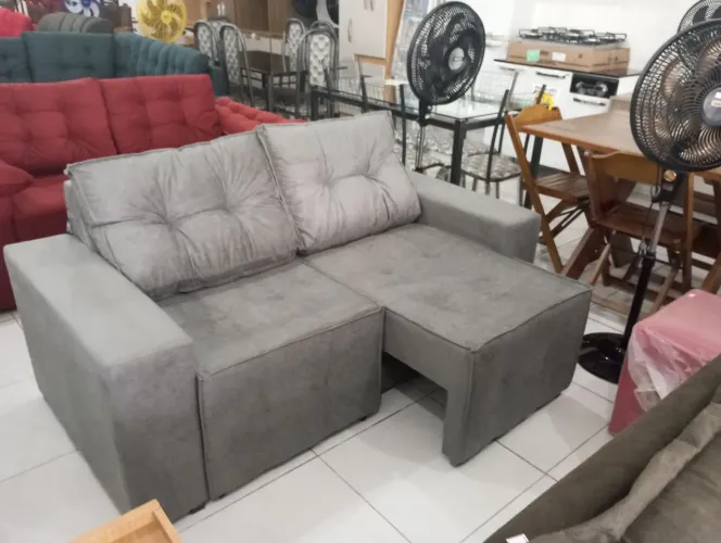 Belíssimo Sofá Retrátil Perfeito para Apartamento Com Frete Grátis!!