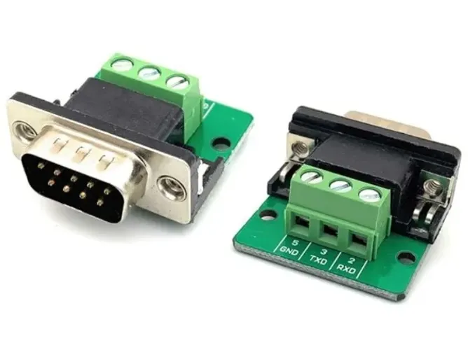 Adaptador macho Db9 -M3 WEIJ RS232 Serial para terminal RXD TXD GND  Arduino COD-CP877 