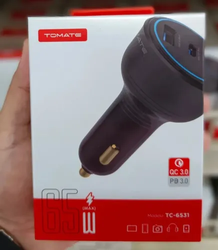 Carregador Veicular Tomate TC-6531 65W QC 3.0 PD 3.0