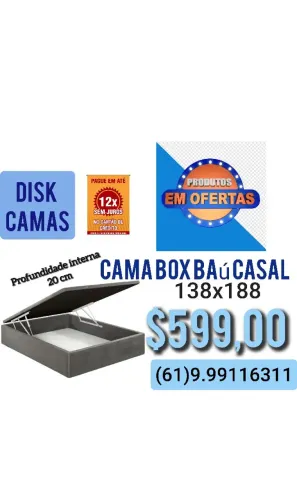 Cama box baú casal a partir de..